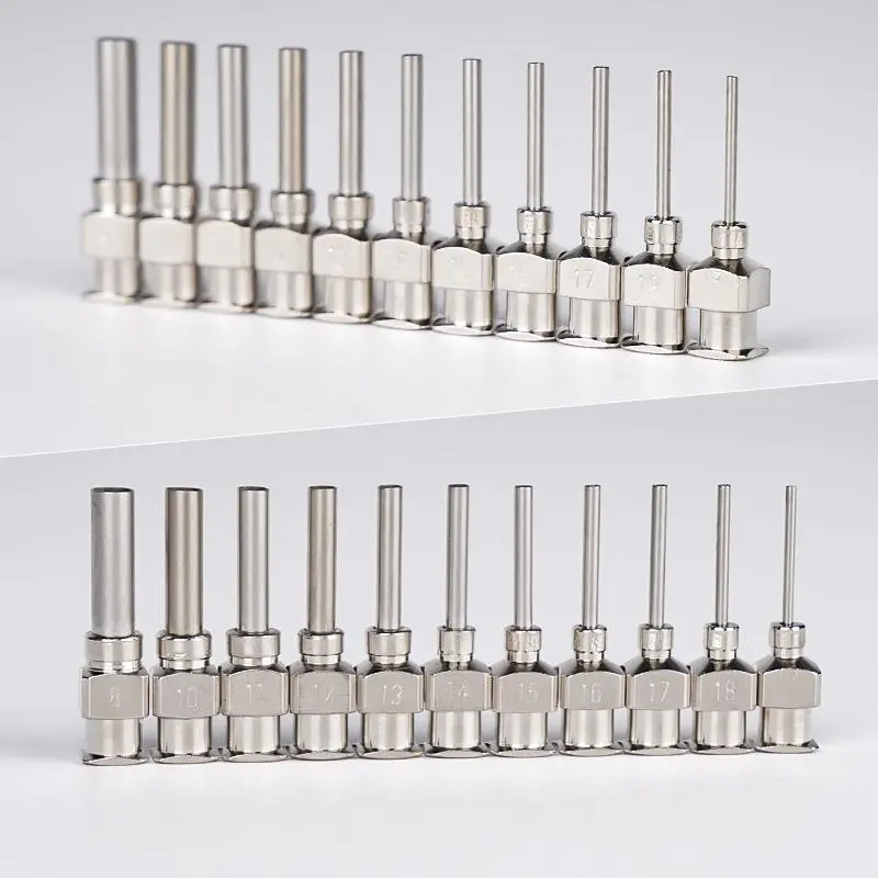 1/2Inch 12Pcs/box Dispensing Needle Stainless Steel Blunt Tip Needle for Filling Liquids, Glues and Syringes 8G-30G Needle