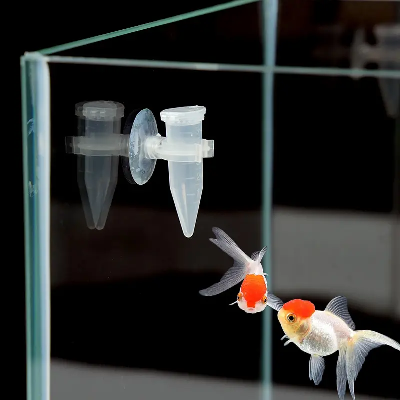 2Pcs Automatic Fish Feeder Cone Shrimp Egg Worm Funnel Cup Feeding Tool Cup Fish Tank Suction Cup Feeder Fish Feeding Tools