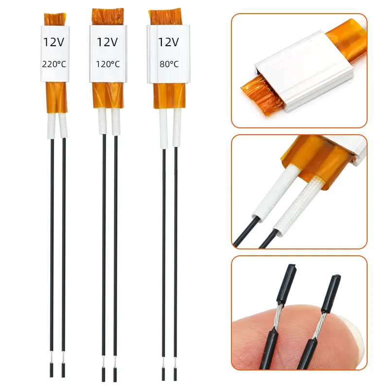 1 Pcs Heating Element Hair Dryer Accessories Curlers Heater 80-220 Degrees Celsius Ptc Heaters 12V Applicable Miniature Heating