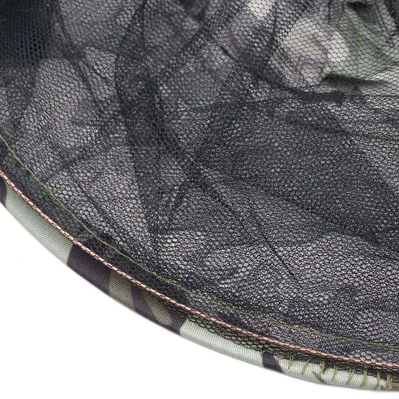 Beekeeping Hat Mosquito Camouflage Bee Insect Net Veil Hat Fishing Caps Face Head Neck Wrap Protector five-pointed star