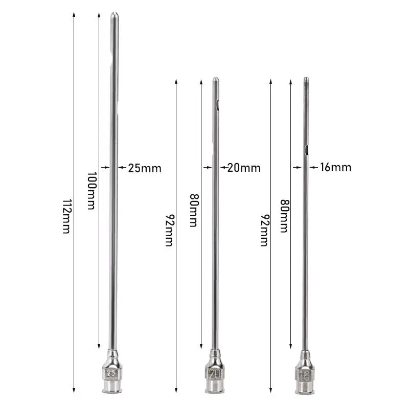 10 Pcs Stainless Steel Cow Breast Needle Milking Needle Cow Goat Milking Needle Milk Through Syringe Farm Animal Breast Needle
