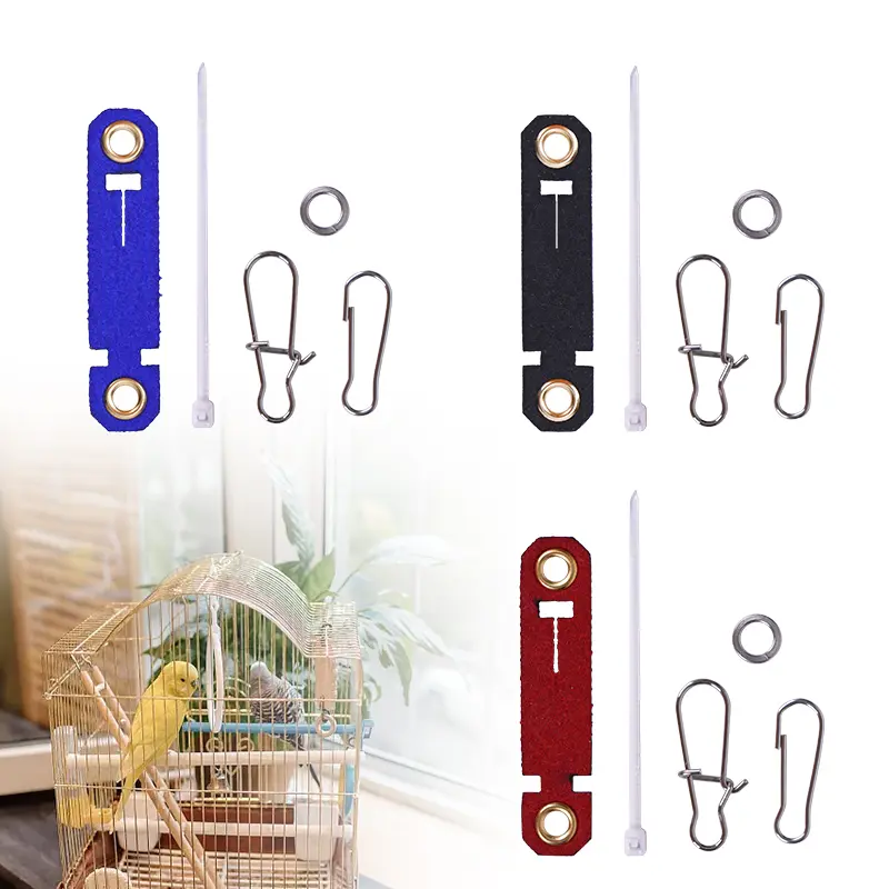 Pet Parrot Leg Ring Ankle Foot Chain Bird Suede Foot Ring Chain Leather Parrot Foot Buckle Rings Bird Supplies Accessories