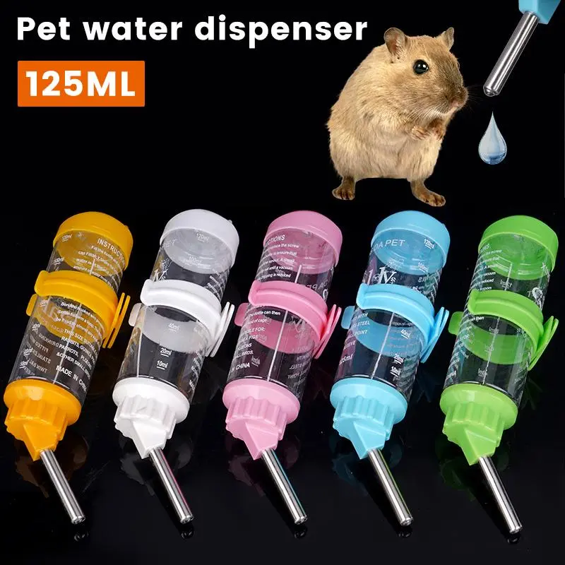 125Ml/250Ml Pets Hamster Water Dispenser Water Drinking Bottle Ball Bearing Water Bottle Rabbit Feeder Hanging On The Pet Cage