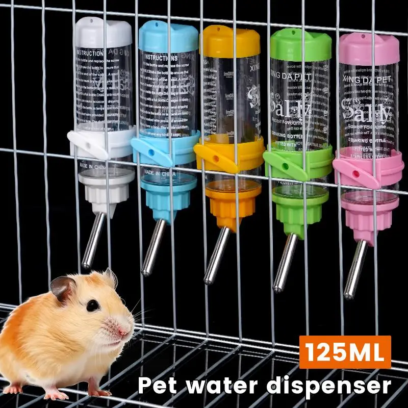 125Ml/250Ml Pets Hamster Water Dispenser Water Drinking Bottle Ball Bearing Water Bottle Rabbit Feeder Hanging On The Pet Cage