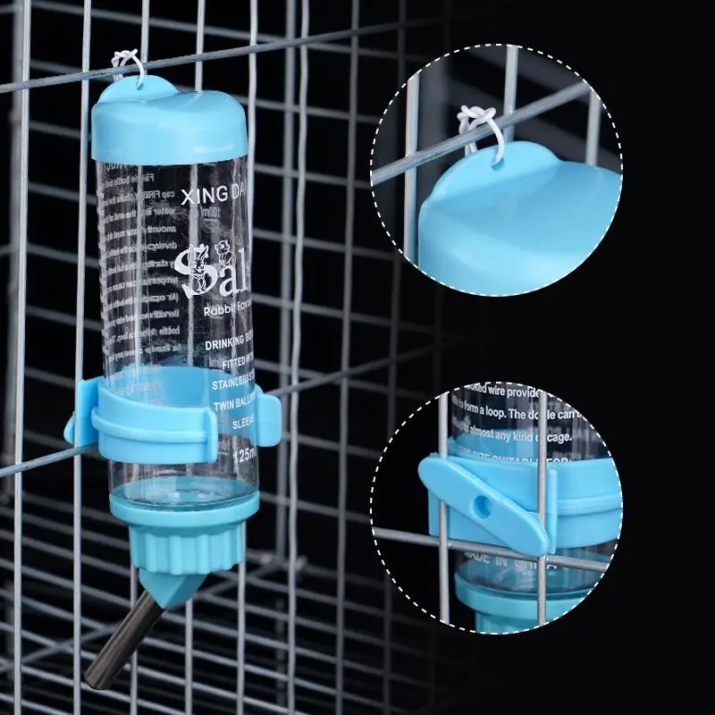 125Ml/250Ml Pets Hamster Water Dispenser Water Drinking Bottle Ball Bearing Water Bottle Rabbit Feeder Hanging On The Pet Cage
