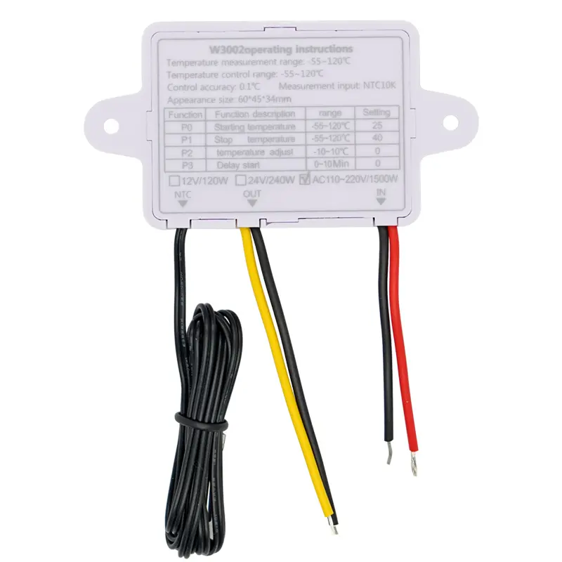 12V 110-220V  Digital LED Temperature Controller Thermostat Switch Probe Thermometer Thermostat Sensor  ﻿