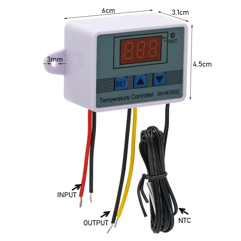 12V 110-220V  Digital LED Temperature Controller Thermostat Switch Probe Thermometer Thermostat Sensor  ﻿
