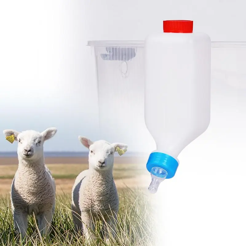 500Ml/800Ml Goat Milk Pot Feeding Baby Hanging Goats Lamb Feeding Device Small Animal Feed Bottle Silicone Nipple Milk Bottle