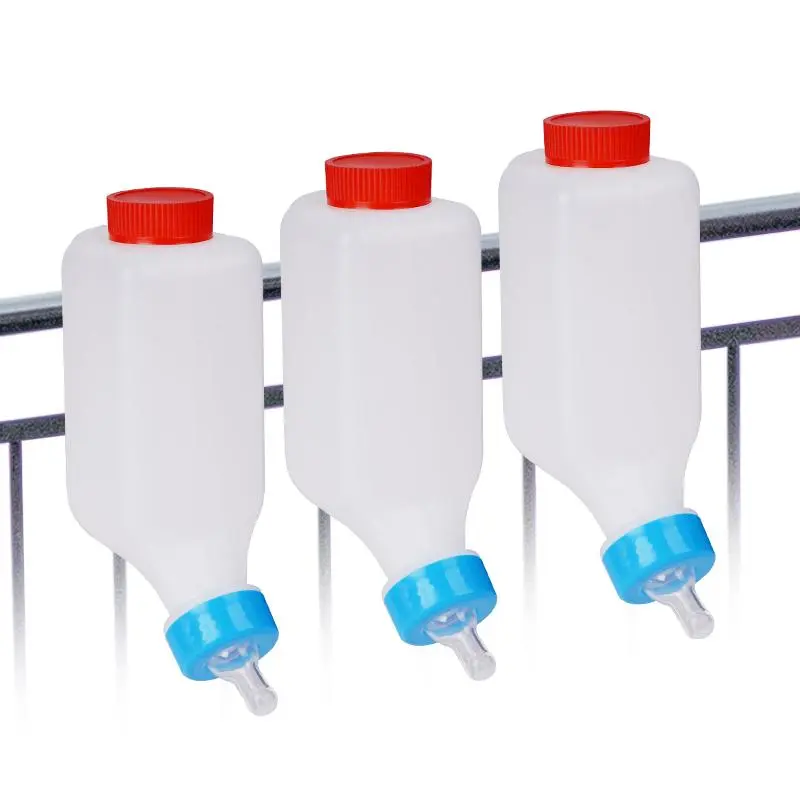 500Ml/800Ml Goat Milk Pot Feeding Baby Hanging Goats Lamb Feeding Device Small Animal Feed Bottle Silicone Nipple Milk Bottle