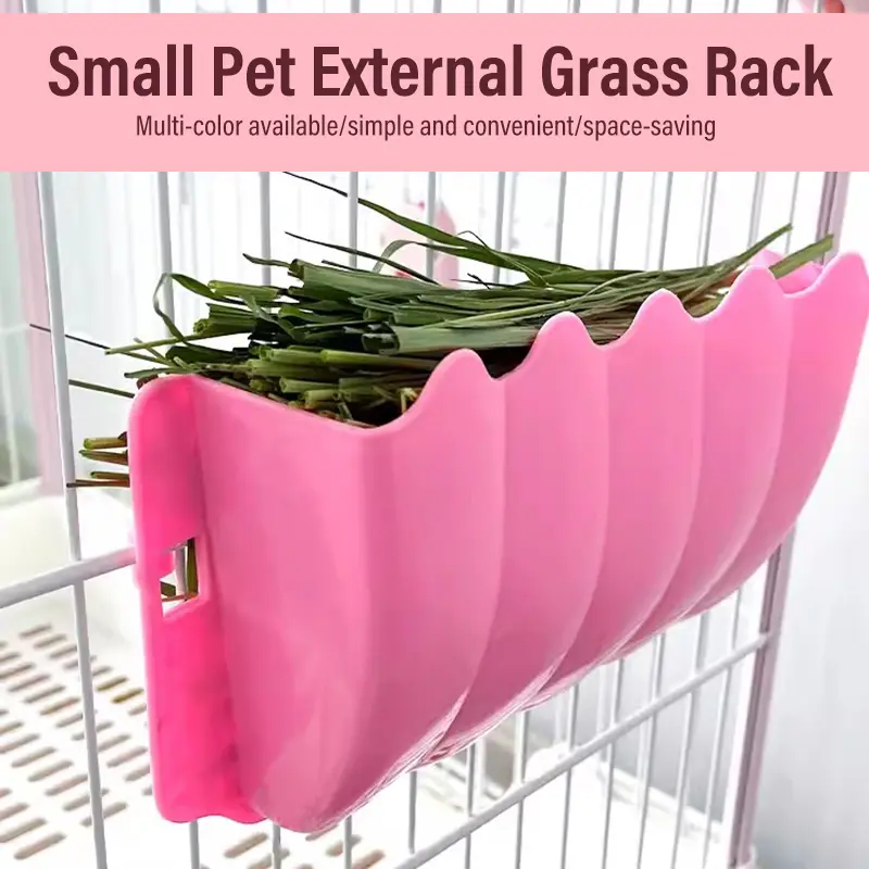 Hay Shelf Hay Box Hanging Grass Feeder  Small Pet Rabbit Hanging Grass Feeder Rack Hay Bowl Holder Box Dispenser Pet Accessories