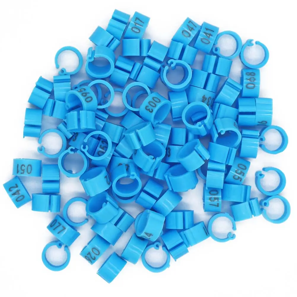 100 Pcs Birds Pigeon Feet RingsMulticolor Plastic Dove Leg Band Poultry Parrot Clip Band Foot Ring Supplies Bird Appliances