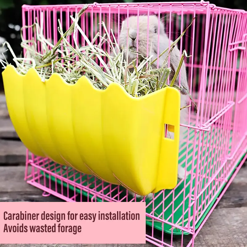 Hay Shelf Hay Box Hanging Grass Feeder  Small Pet Rabbit Hanging Grass Feeder Rack Hay Bowl Holder Box Dispenser Pet Accessories