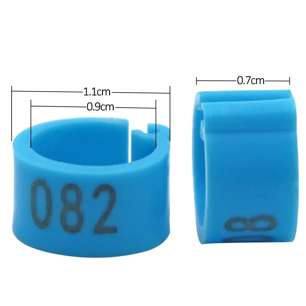 100 Pcs Birds Pigeon Feet RingsMulticolor Plastic Dove Leg Band Poultry Parrot Clip Band Foot Ring Supplies Bird Appliances