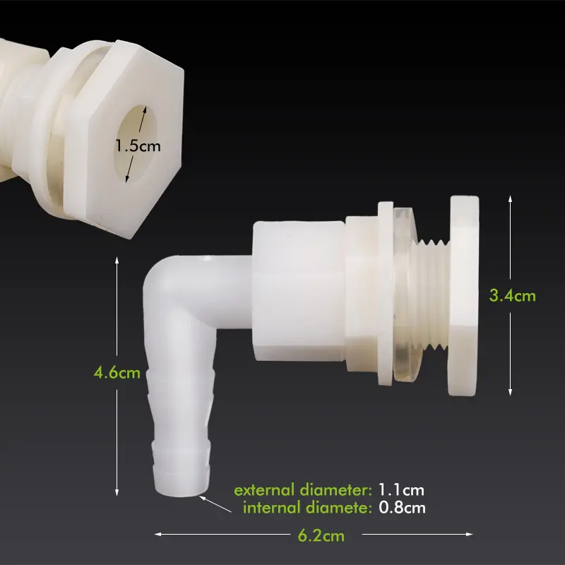 DN15 Water Tank Connector Water Tank Hose Outlet Outlet Inlet Plastic Connector Chicken Rabbit Drinker Aquarium Connector