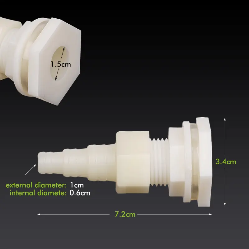 DN15 Water Tank Connector Water Tank Hose Outlet Outlet Inlet Plastic Connector Chicken Rabbit Drinker Aquarium Connector