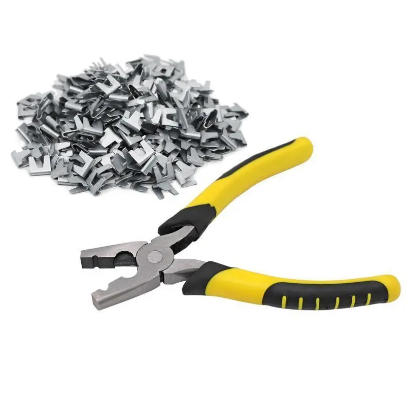 Pet Cage Installation Plier with 600Pcs Cage Fixing Buckle Poultry Cage Fastening Clamp Multi Functional Assembly Hardware Tools