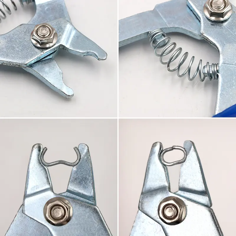 Animal Cage Hog Ring Pliers Tool or 600pcs M Clips Staples Chicken Mesh Cage Wire Fencing Anti-slip Handle Stainless Steel Plier