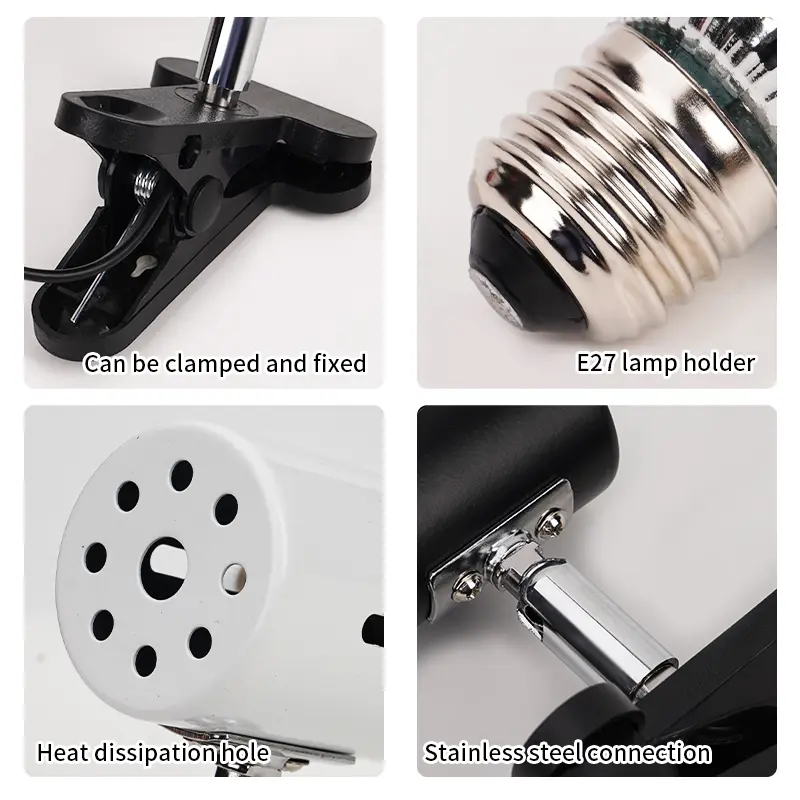 UVB E27 Pet Reptile Lamp Bulb with 360 Degree Flexible Holder Lamp Turtle Basking UV Heating Lamp Kit Tortoises Lizards Light