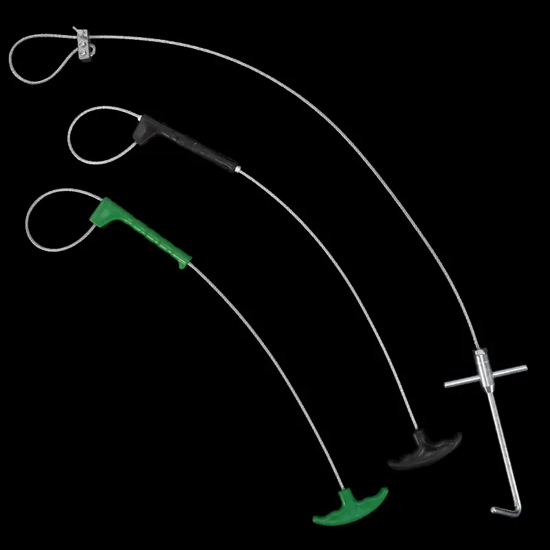 3 Types Stainless Steel Animals Pig Catcher Pole Wire Rope Animal Catch Pole Stretchable Handle Fixed Steel Rope for Sows