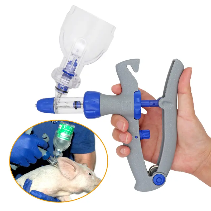 1ml 2ml 5ml Syringe Veterinary Continuous Injector Vaccine Injection Poultry Adjustable Automatic For Chicken Duck Pig cow sheep