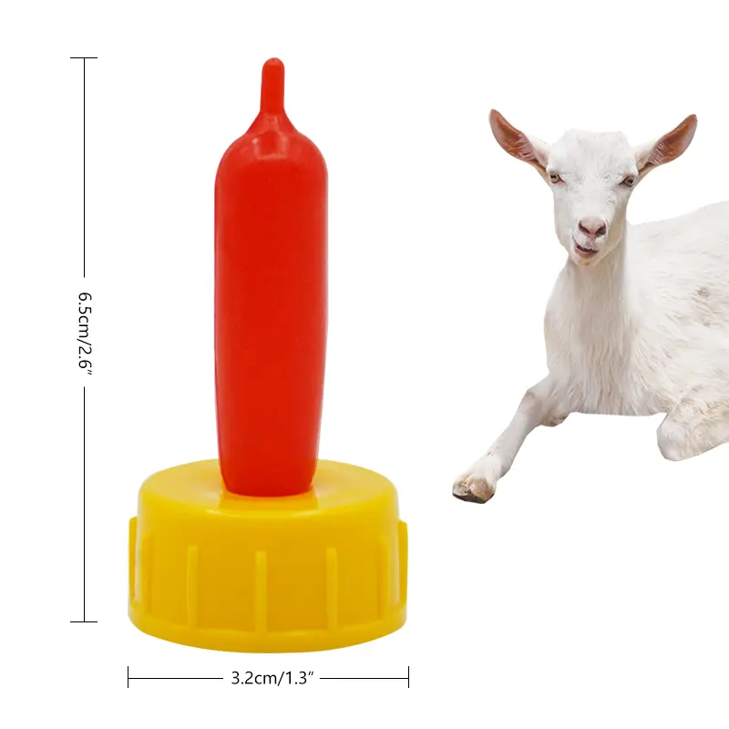 Farm 2/6/10/20pcs Lamb Sheep Nipple Milk Drink Nipple Drinker Soft Rubber Pacifier For Teat Feed Screw Sprite Coke Bottle Sheep