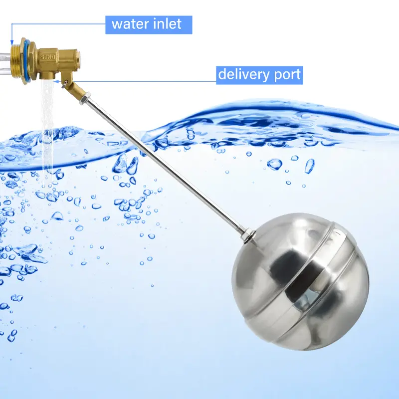 DN15 DN20 DN25 Male Thread Float Ball Valve Copper Valve Water Tank Liquid Level Flow Control Cistern/Expansion Tanks
