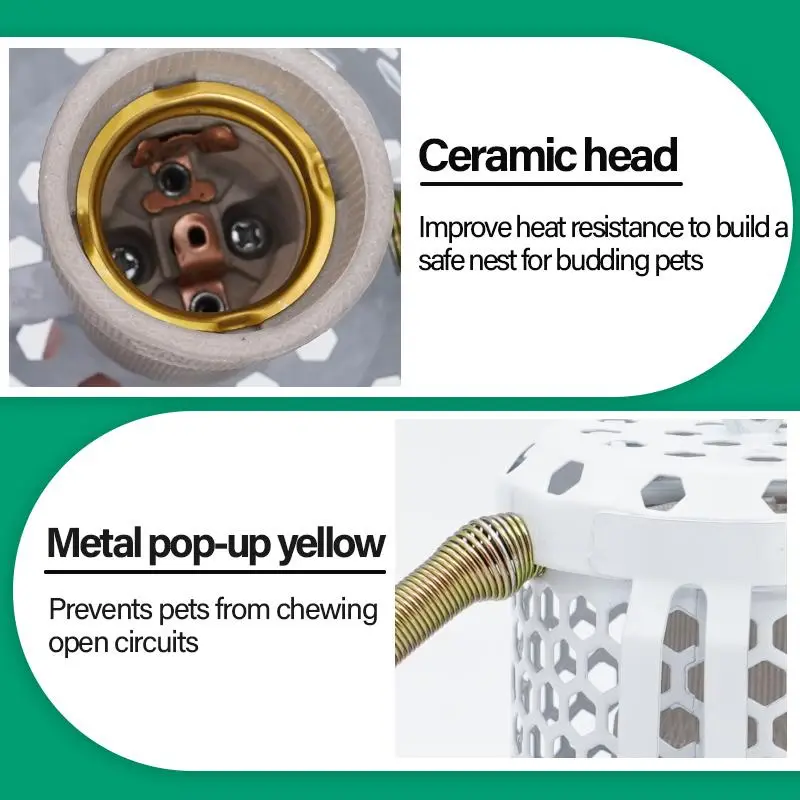 Pet Parrot Heating Lamp Shade Heater Preservation Cage Anti-Bite Anti-Scalding Reptile Warm Lights Accessories Bird Supplies