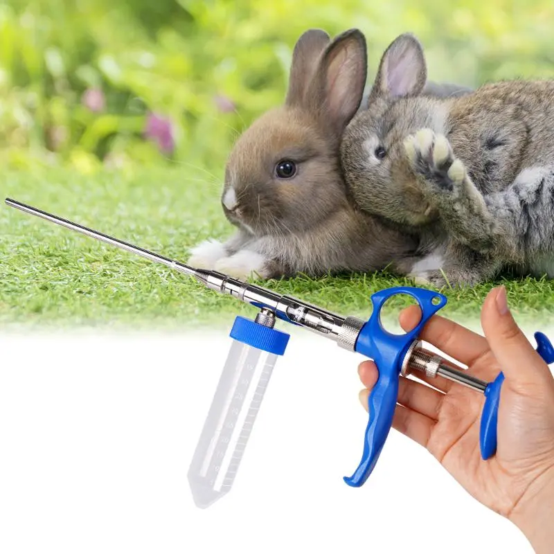Stainless Steel Rabbit Insemination Gun 2ml Rabbit Sperm Input Devic Semen Collector Rabbit With Artificial Veterinary Tool Set