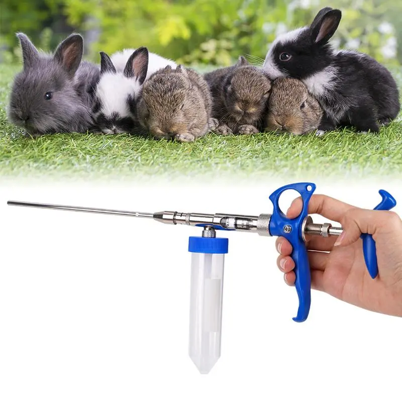 Stainless Steel Rabbit Insemination Gun 2ml Rabbit Sperm Input Devic Semen Collector Rabbit With Artificial Veterinary Tool Set