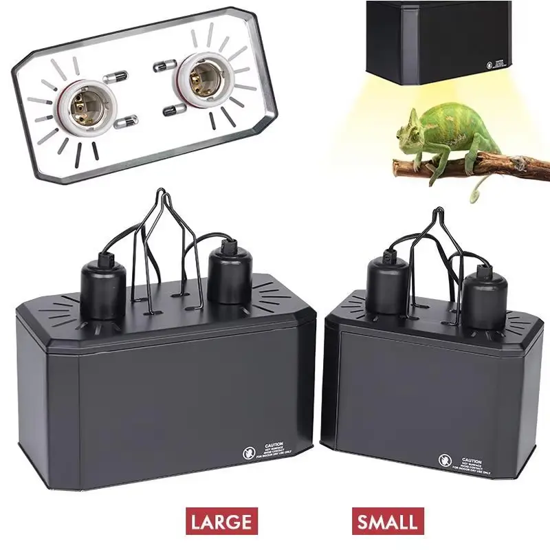 Reptile Uvb Lampshade Pet Feeding Box Uva Uvb Lamps Heat Calcium Supplement Lamp Turtle Lizard Snake Lguanas Energy Saving Light