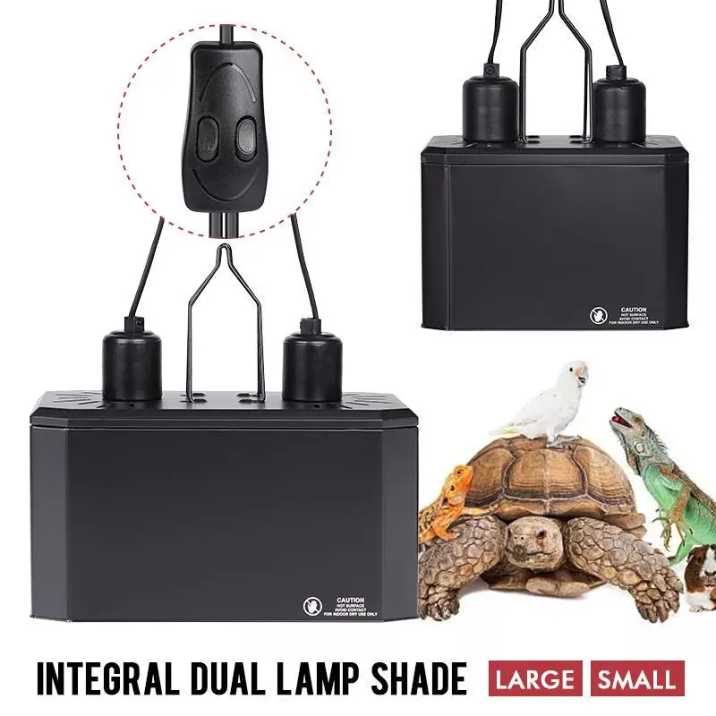 Reptile Uvb Lampshade Pet Feeding Box Uva Uvb Lamps Heat Calcium Supplement Lamp Turtle Lizard Snake Lguanas Energy Saving Light