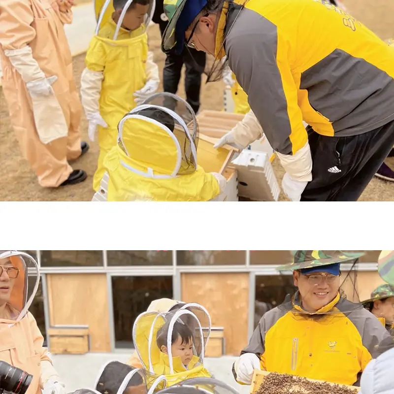 Children Anti-Bee Suit Breathable Suit for Kids Beekeeping Practicekid Beekeeping Clothing Apiculture Equipement + Gloves