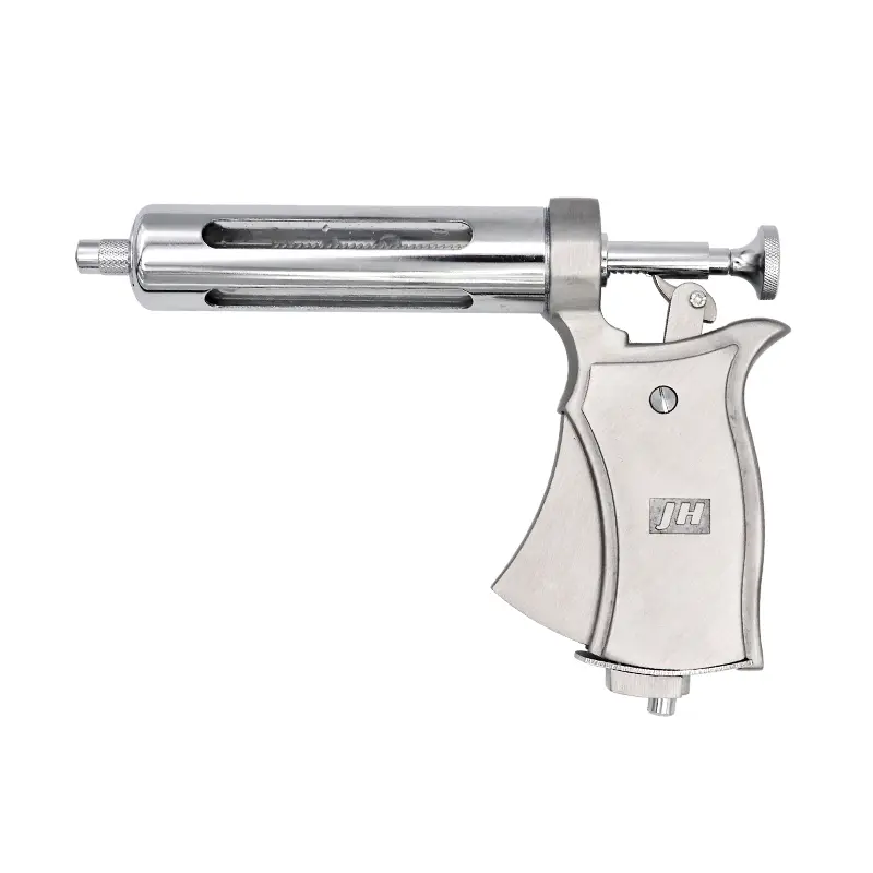 50ml Adjustable Continuous Syringe Gun Semi Automatic Metal Animals Vaccine Njector Tools for Horse Sheep Cattle Pig Injection