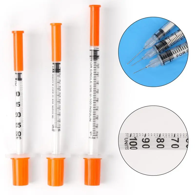 100/200Pcs Plastic Disposable Veterinary Syringe with Needles for Farm Animal Syringe Pet Cat Dog Pig Cattle Sheep Horse Chicken