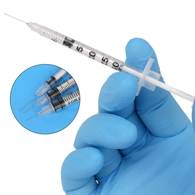 100/200Pcs Plastic Disposable Veterinary Syringe with Needles for Farm Animal Syringe Pet Cat Dog Pig Cattle Sheep Horse Chicken