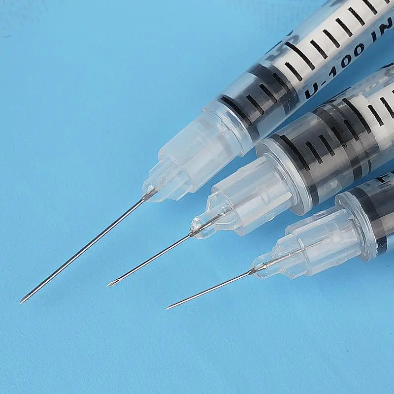 100/200Pcs Plastic Disposable Veterinary Syringe with Needles for Farm Animal Syringe Pet Cat Dog Pig Cattle Sheep Horse Chicken