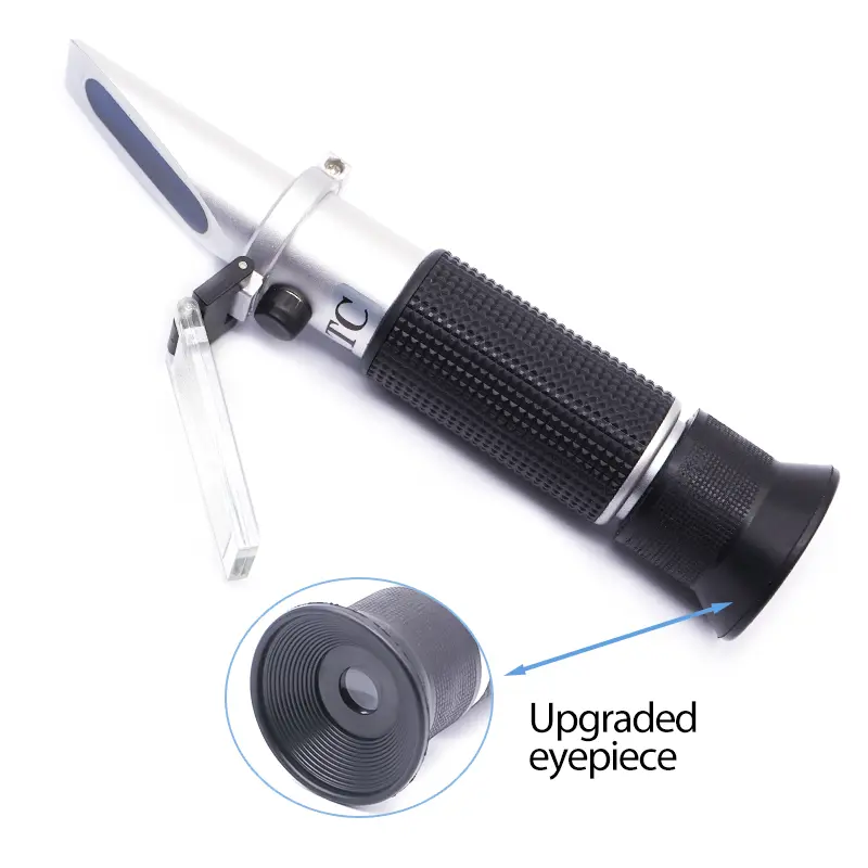 Handheld and portable Held 10-30% Water Honey Refractometer With Calibration ATC Refractometer Honey Moisture Meter With Case