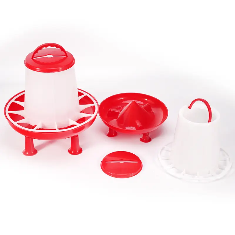 1Set Automatic Chicken Feeder Bucket with Legs Rooster Hen Feeding Device Farm Animal Poultry Quail Pigeon Feeding Supplies