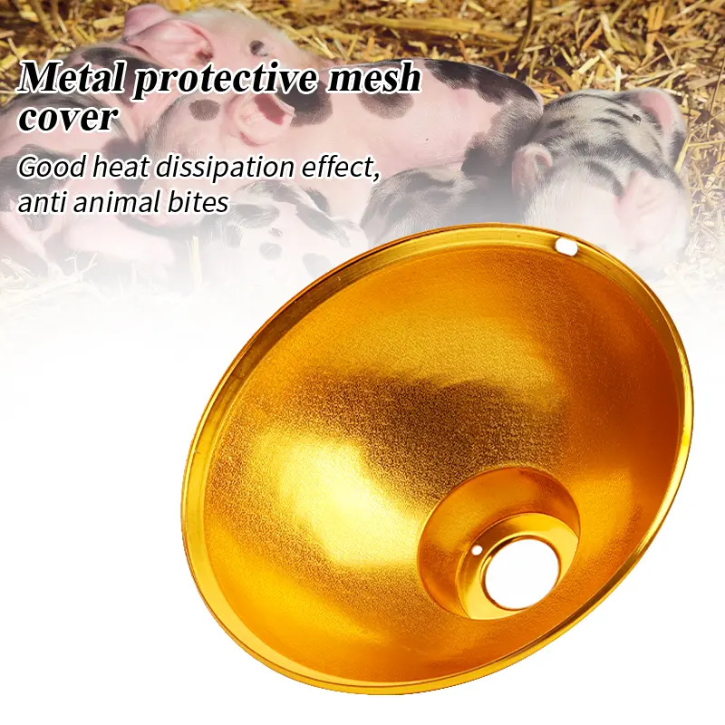 Livestock Pig Brood Warmer Heating Lamp Shade Adjustable Temperature Farm Poultry Goose Pig Cultivation Heat Preservation Lamp