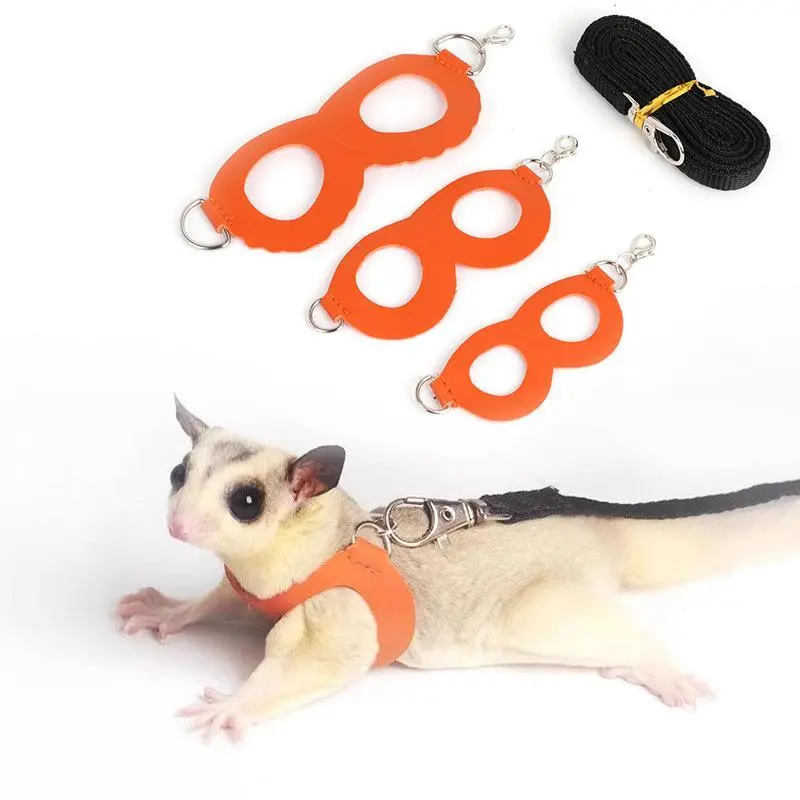 3Pcs Small Pet Leash Hamster Anti-Biting Strap Split Traction Rope Pet Training Leash Anti Lost Rope Chinchilla Leashes Squirrel