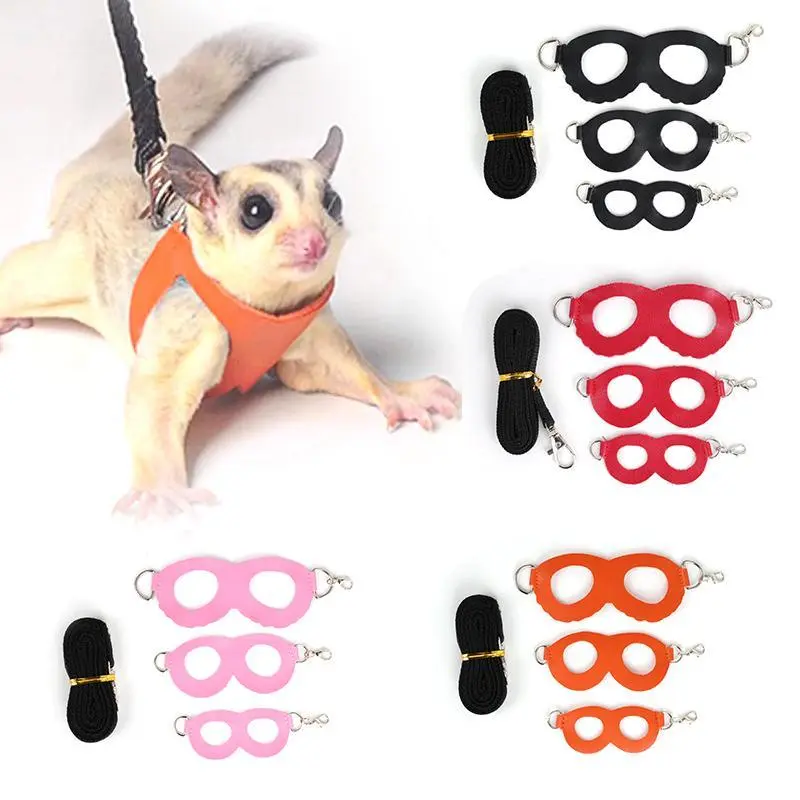 3Pcs Small Pet Leash Hamster Anti-Biting Strap Split Traction Rope Pet Training Leash Anti Lost Rope Chinchilla Leashes Squirrel