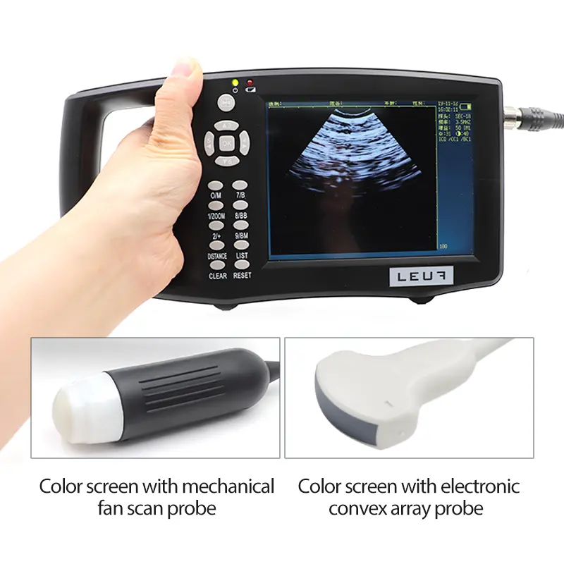 5.6 Inch Screen Portable Veterinary Cattle Ultrasound Scanner with 2 probes Cow Sheep Horse Ultrasound Pregnancy Testing Machine