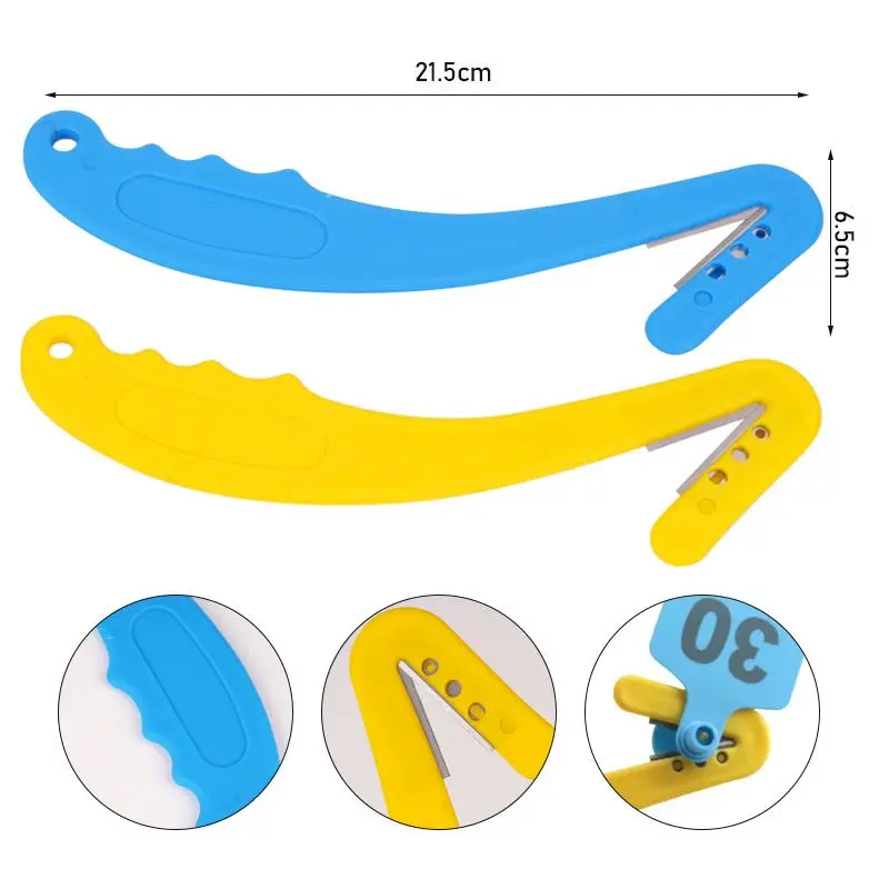 1Pcs Farm Animals Ear Tag Removal Tool Livestock Safety Ear Tag Cutter Goat Sheep Pig Tag Removal Knife Safe Durable Farm Tools