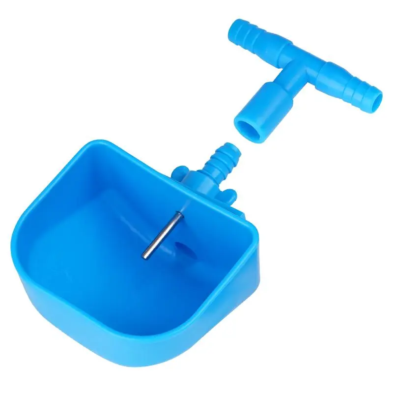 Stainless Steel Plastic Rabbit Water Bowl Farm Rabbit Automatic Water Drinker Rabbit Cage Fix Cup Mink Small Pets Drinking Bowls