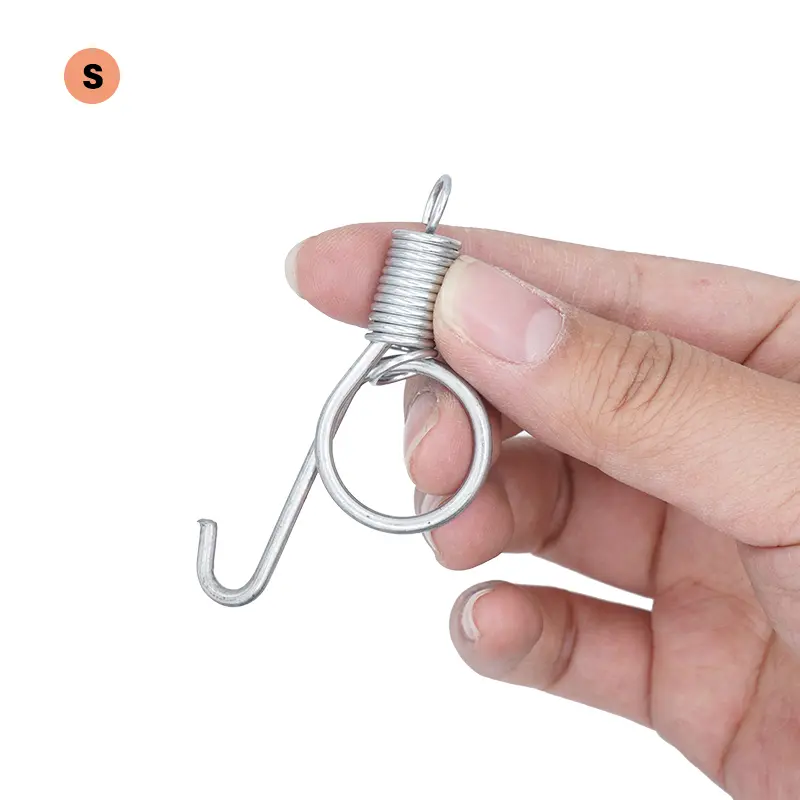 10Pcs Cage Door Spring Hook Metal Spring Hook Sturdy Tension Fixing Spring for Wire Rabbit Bird Hamster Cage Binding Cage Tool