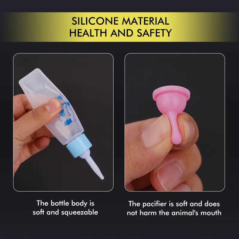 Pet Milk Feeding Bottle Silicone Baby Nipple Hamster Newborn Cat Nursing Drinking Bottle Kitten Puppy Small Animals Feeding Tool