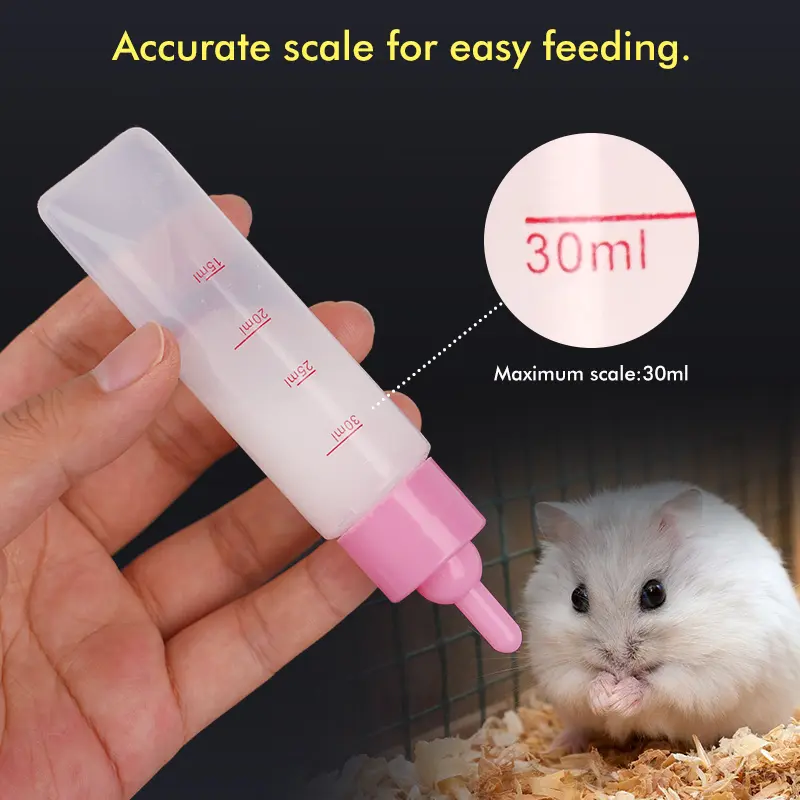 Pet Milk Feeding Bottle Silicone Baby Nipple Hamster Newborn Cat Nursing Drinking Bottle Kitten Puppy Small Animals Feeding Tool