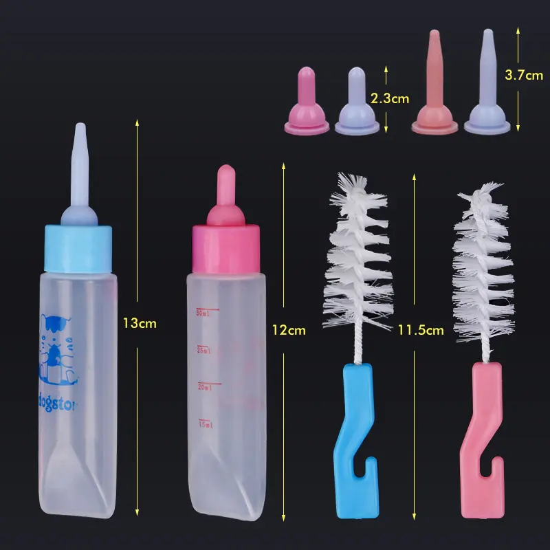 Pet Milk Feeding Bottle Silicone Baby Nipple Hamster Newborn Cat Nursing Drinking Bottle Kitten Puppy Small Animals Feeding Tool