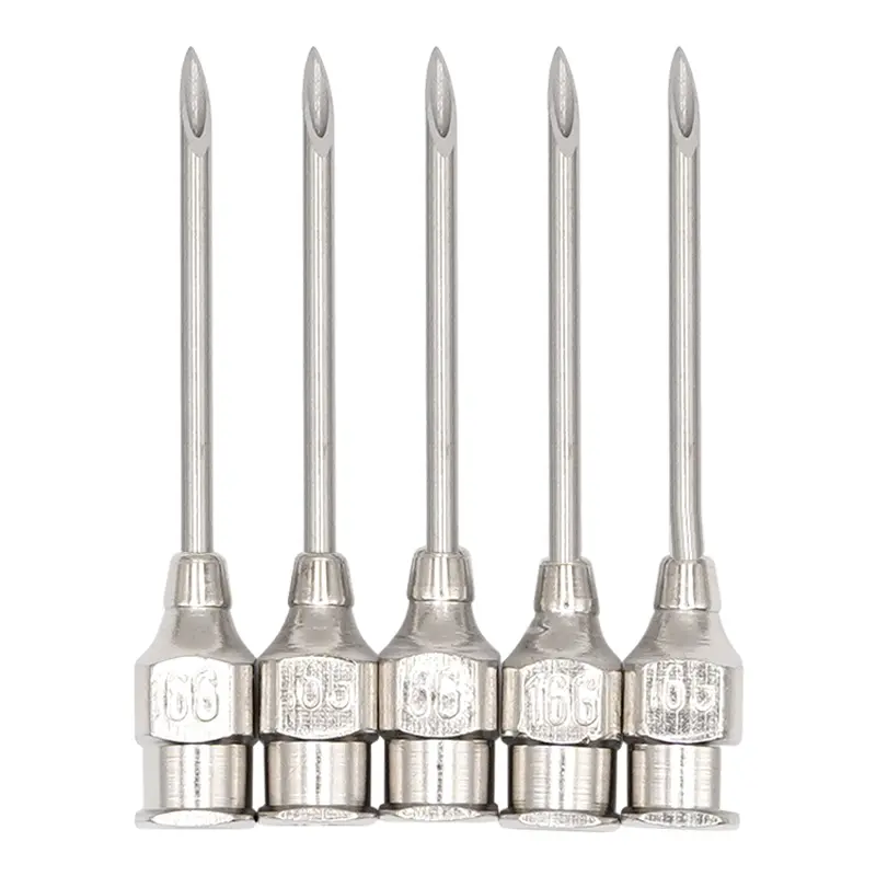 10Pcs Stainless Steel Veterinary Needle Syringe Needle Dispensing Needles Laboratory Sampling Needle Livestock Accessories