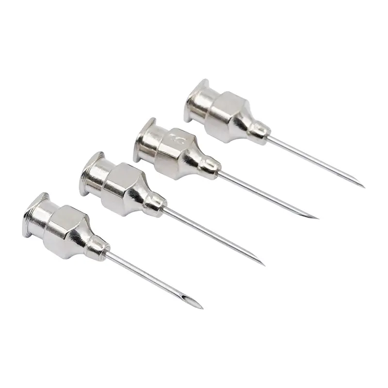 10Pcs Stainless Steel Syringe Needle Dispensing Blunt Needle Tip Farm Animals Tools Veterinary Accessories